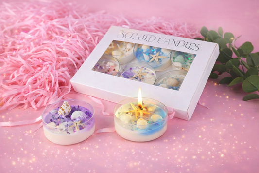 Ocean Bloom Scented Candle Gift Box (6-Piece Set)