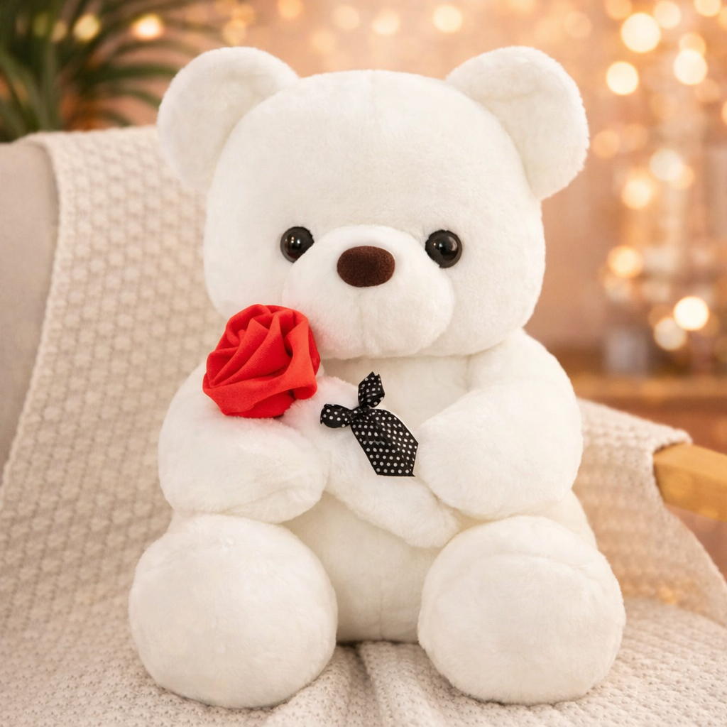 Kawaii Teddy Bear with Roses – A Meaningful Gift She’ll Love