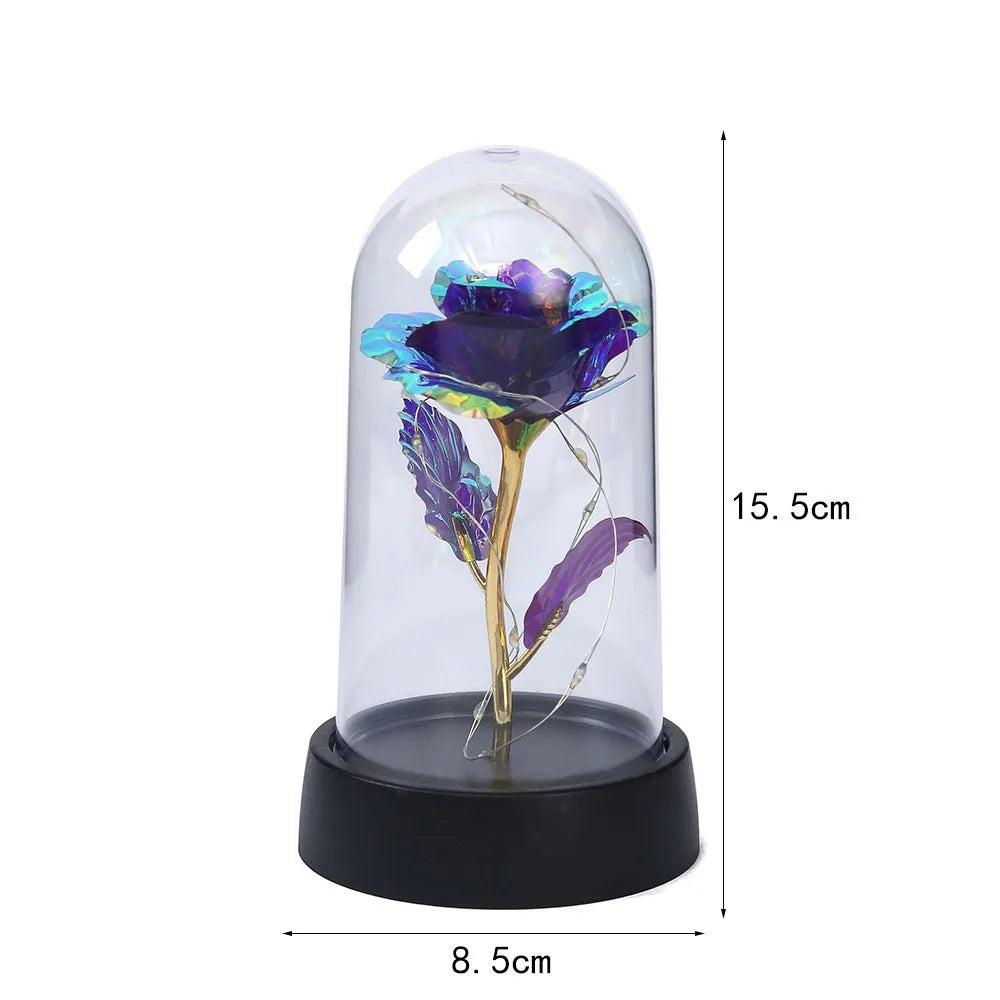LED Enchanted Galaxy Rose in Glass Dome