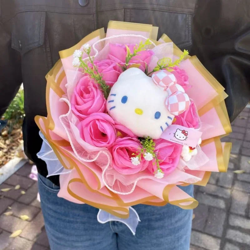 Kawaii Kitty Flower Bouquet Plush