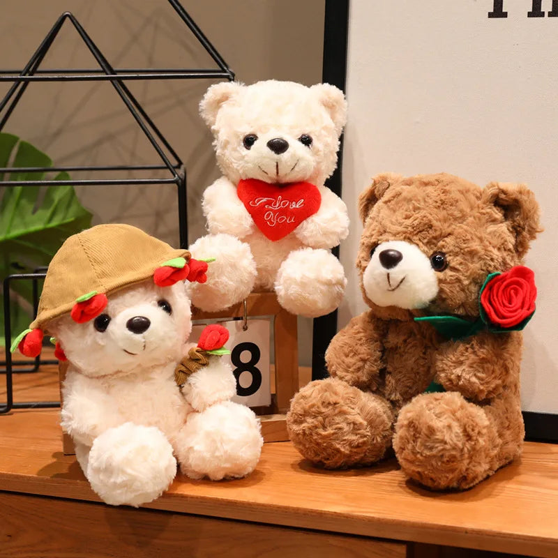 Rose Bear Plush Toy (15cm / 25cm)