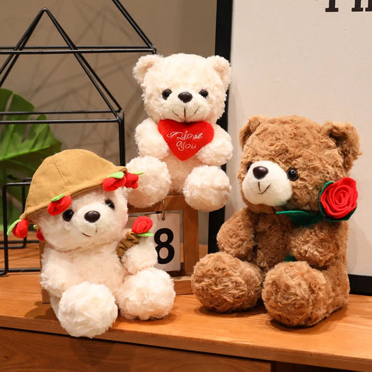 Rose Bear Plush Toy (15cm / 25cm)