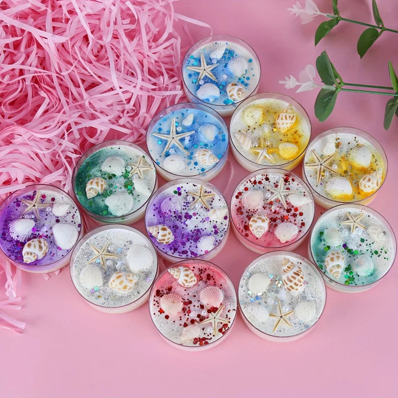 Ocean Bloom Scented Candle Gift Box (6-Piece Set)